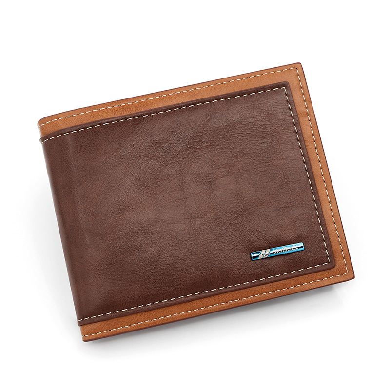 Fashion Simple Men's Stitching Short Wallet - Image 13