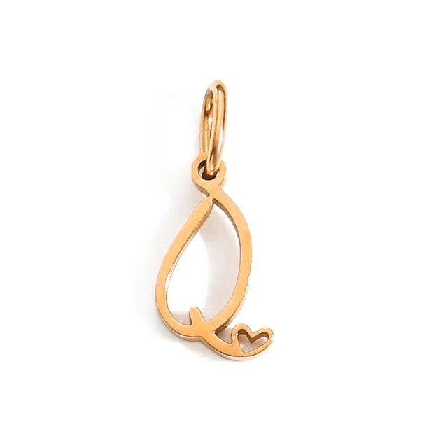 DIY Letter Pendant Ornaments Accessories Q Rose Gold - Shop at LoveMi