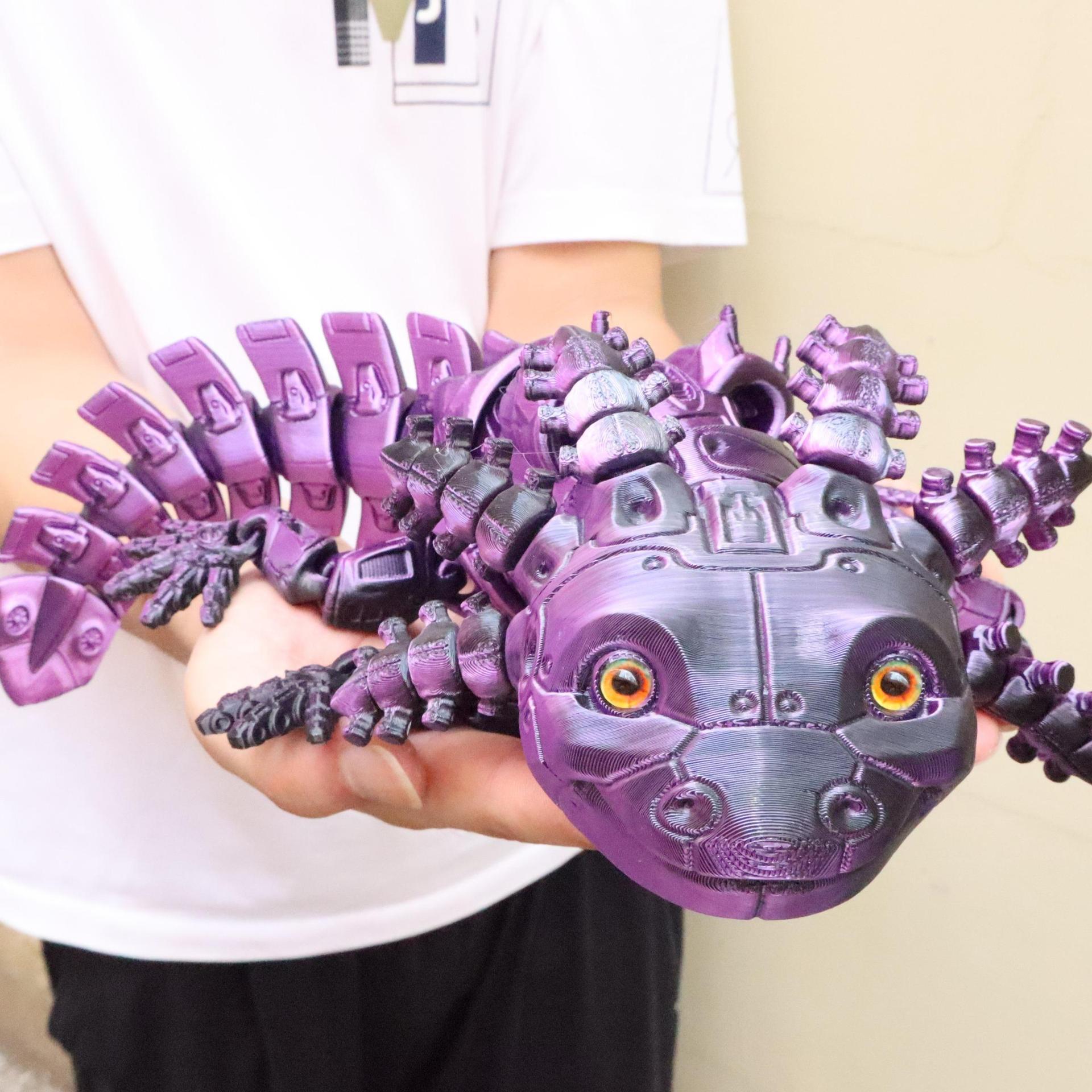 3D-printed Mechanical Salamander A Movable Decorative Figurine
