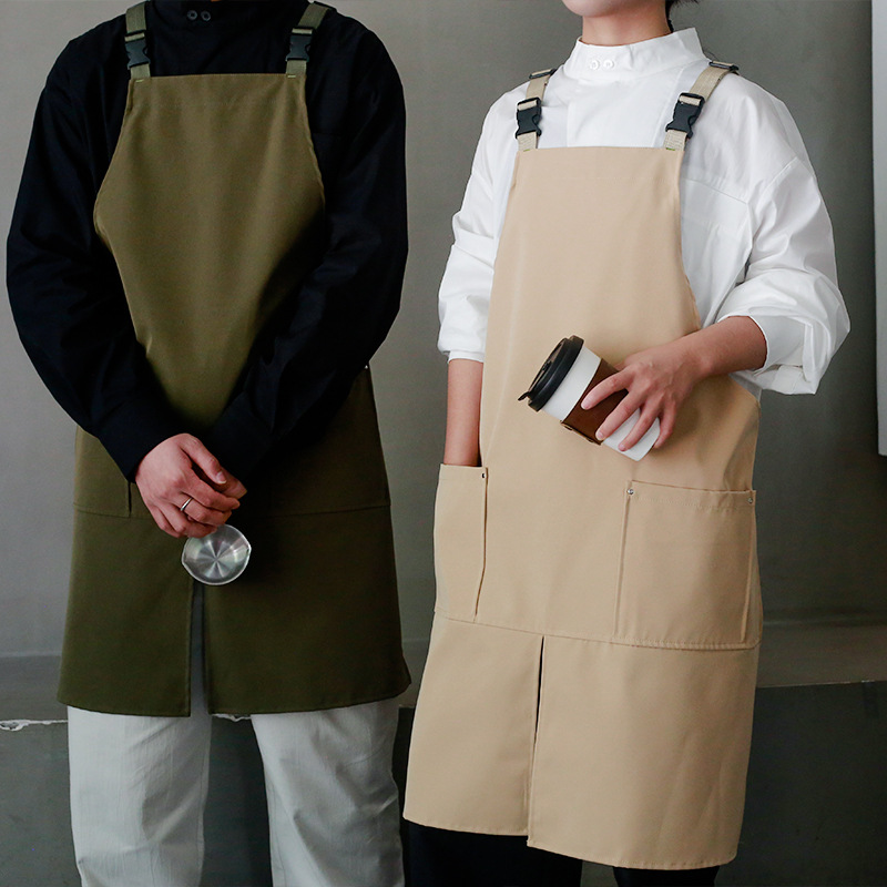 Korean-Japanese Waterproof Coffee Restaurant Canvas Apron