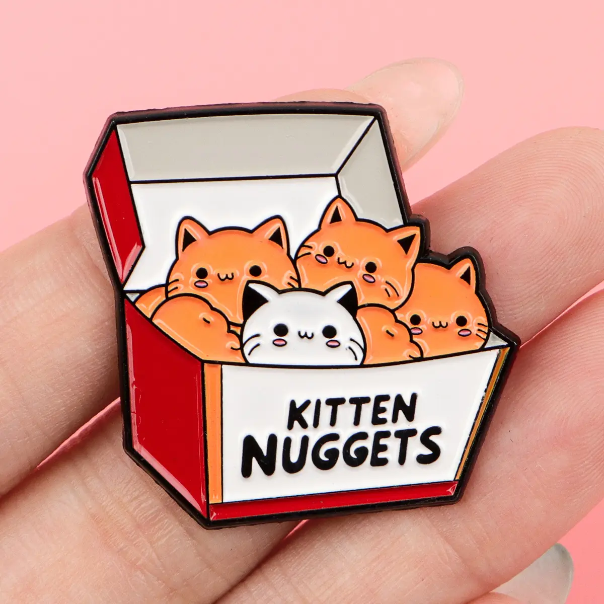 Cat Brooch Cartoon Golden M Badge Creative