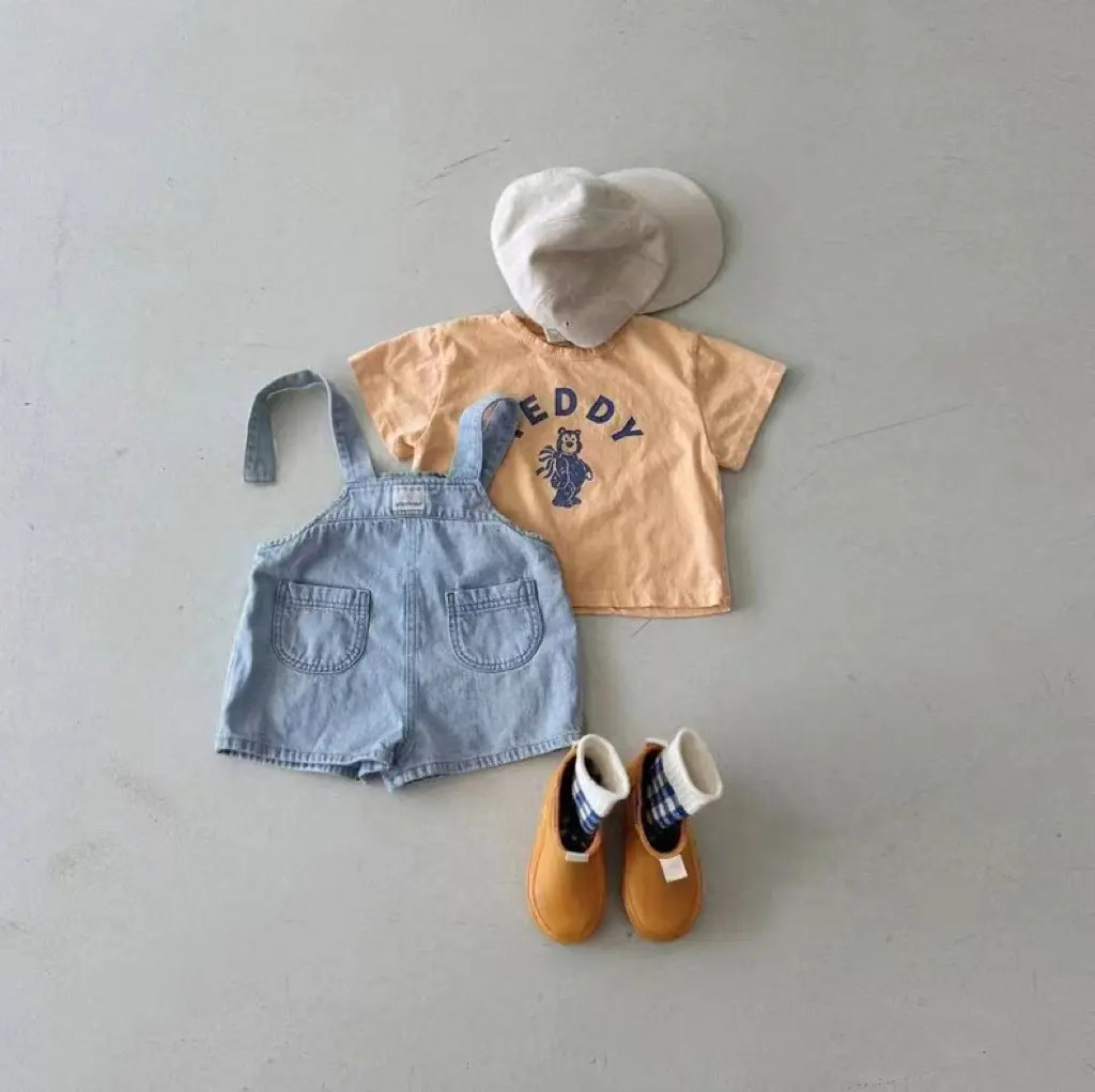 Fashion Denim Brace Hot Pants Boys