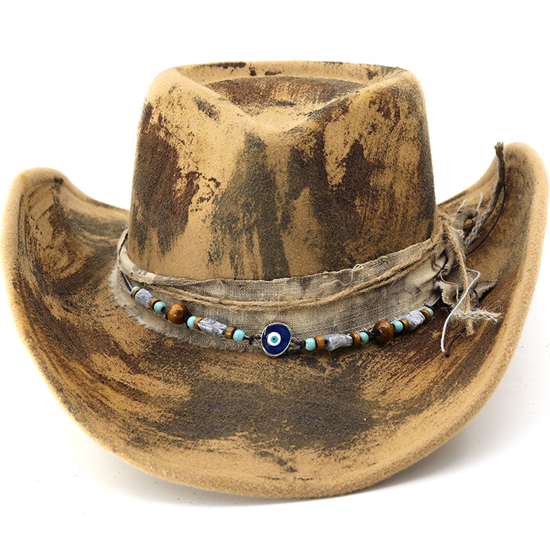 New-style Distressed Western Cowboy Hat