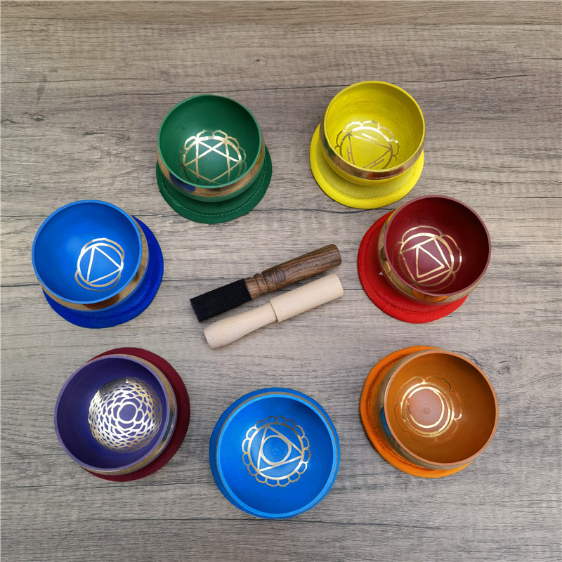 Nepalese Handcrafted Seven-color Singing Bowls