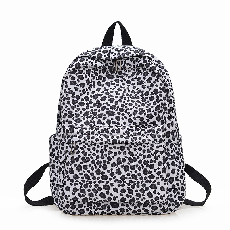 Retro Leopard-Print Lightweight Laptop Travel Backpack