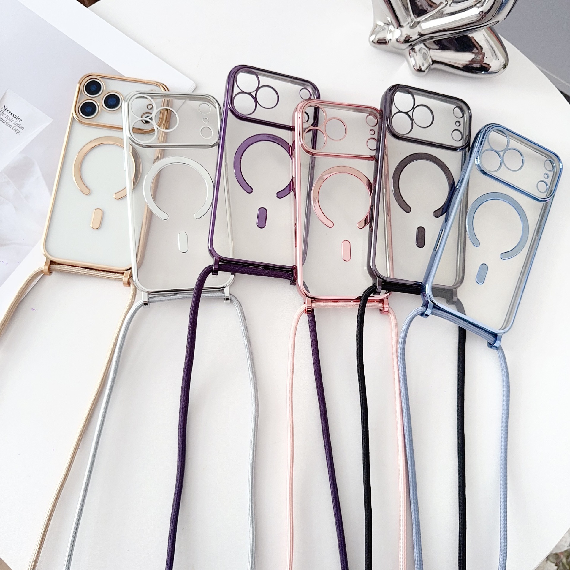 Magnetic Wireless Charging Lanyard Phone Case
