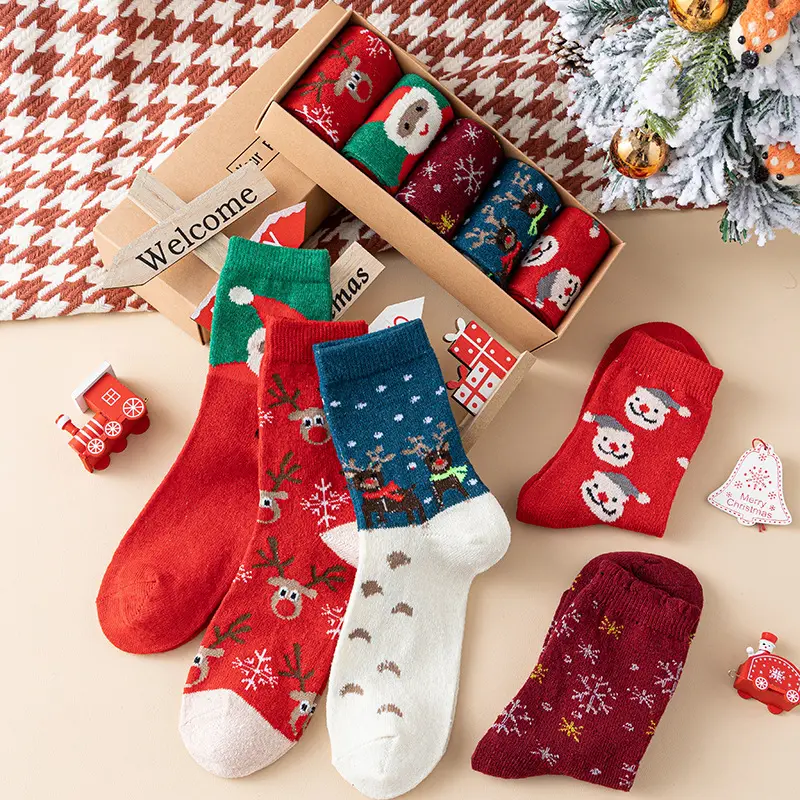 Christmas-style Japanese Deer Socks