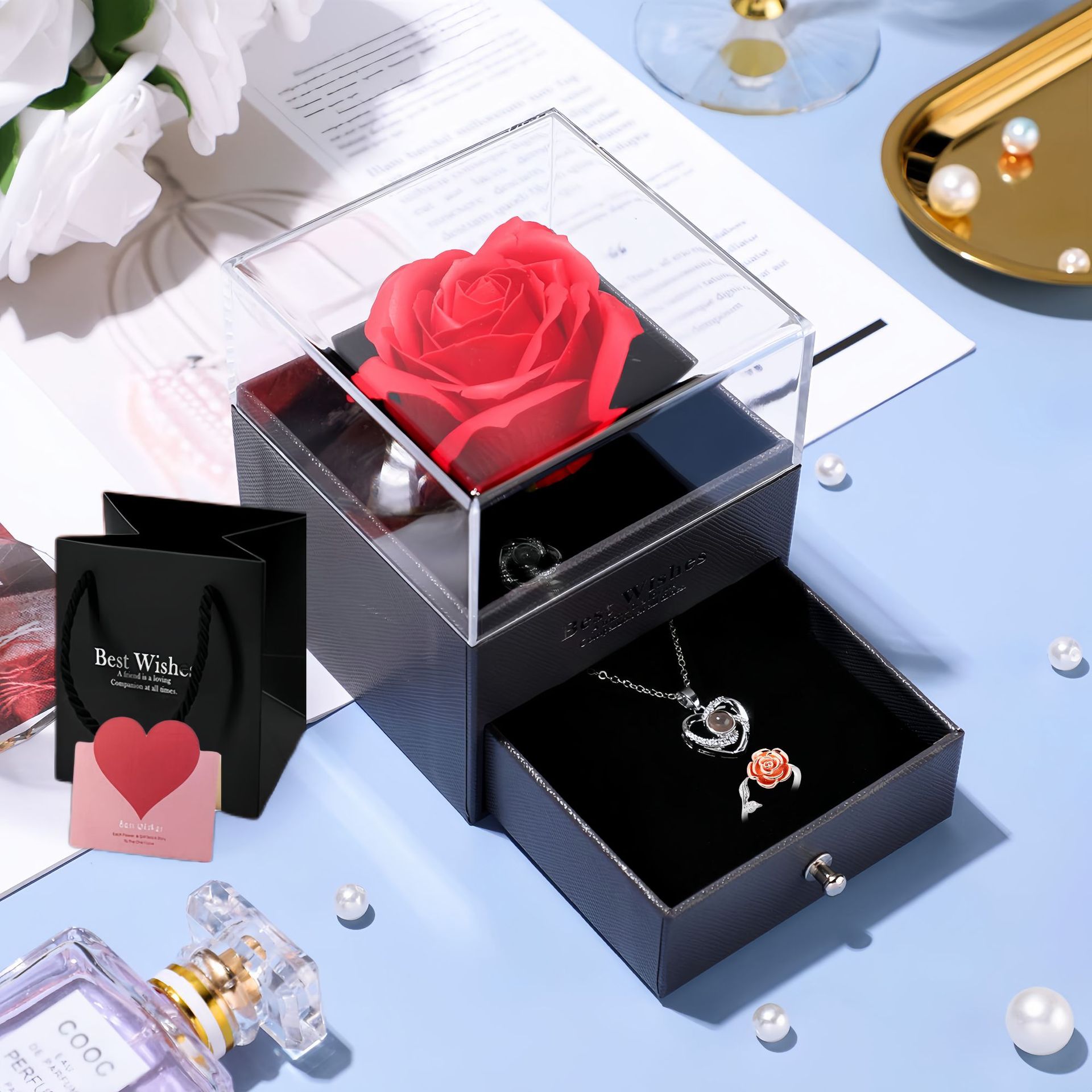 Heart-Shaped Love Language Projection Necklace