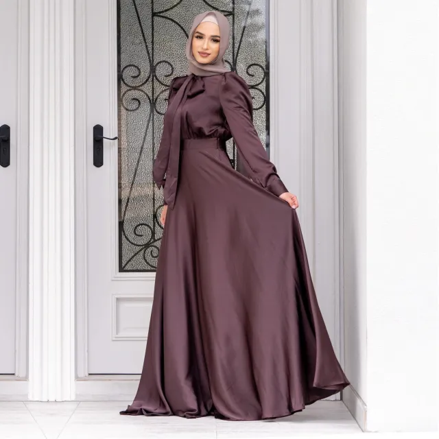 Fashion Large Hem Satin Dress Red - Shop at LoveMi