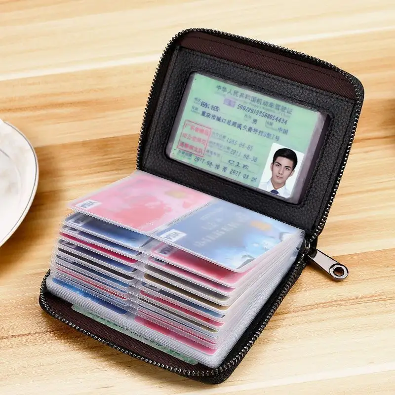 Large Cardholder Anti-magnetic Multiple Card Slots ID