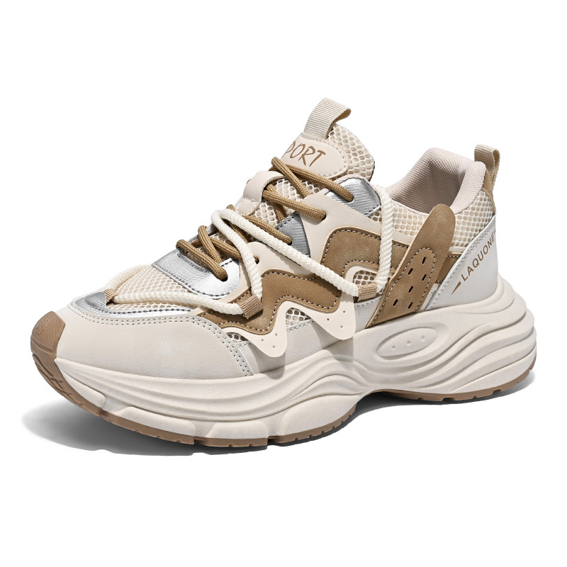 Breathable Casual Running Dad Shoes With A Thick Sole For Teens