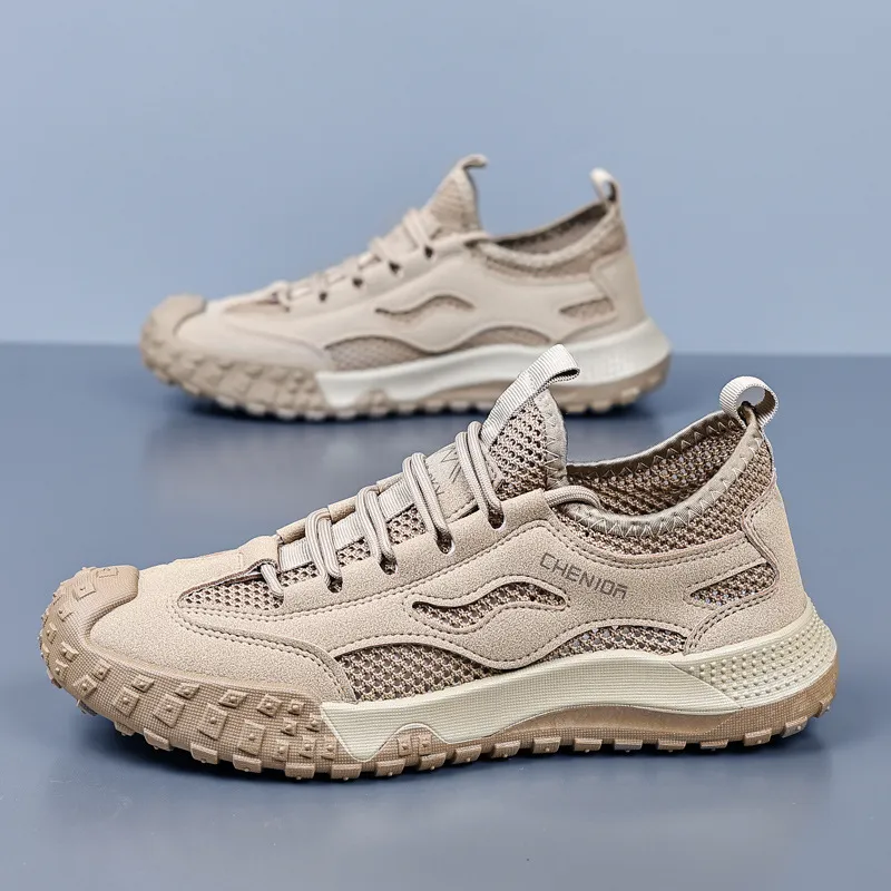 Breathable Outdoor Non-slip Wear-resistant Sneakers - Khaki