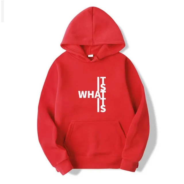 Women's Sweater Fashionable Letter Print Sweatshirt Red And White - Shop at LoveMi