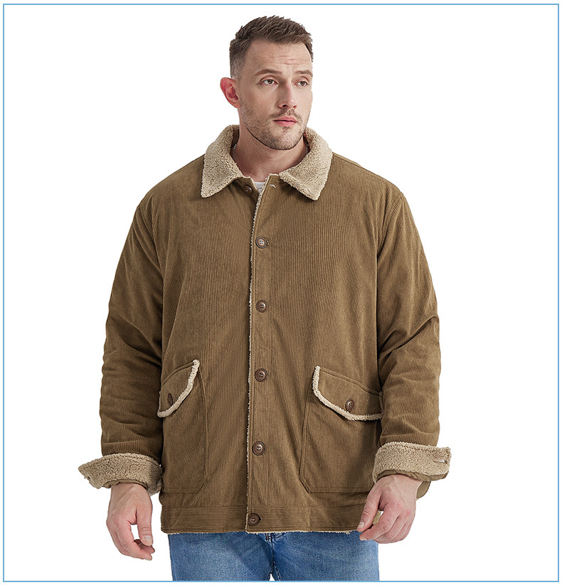 Title 23, Herren Cashmere Jacke Verdickt Groß Loose Casua...