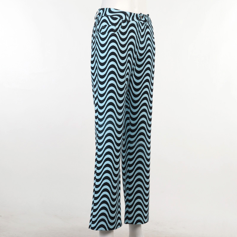 Title 17, Ladies Wavy Straight Fit Casual Wide Leg Pants