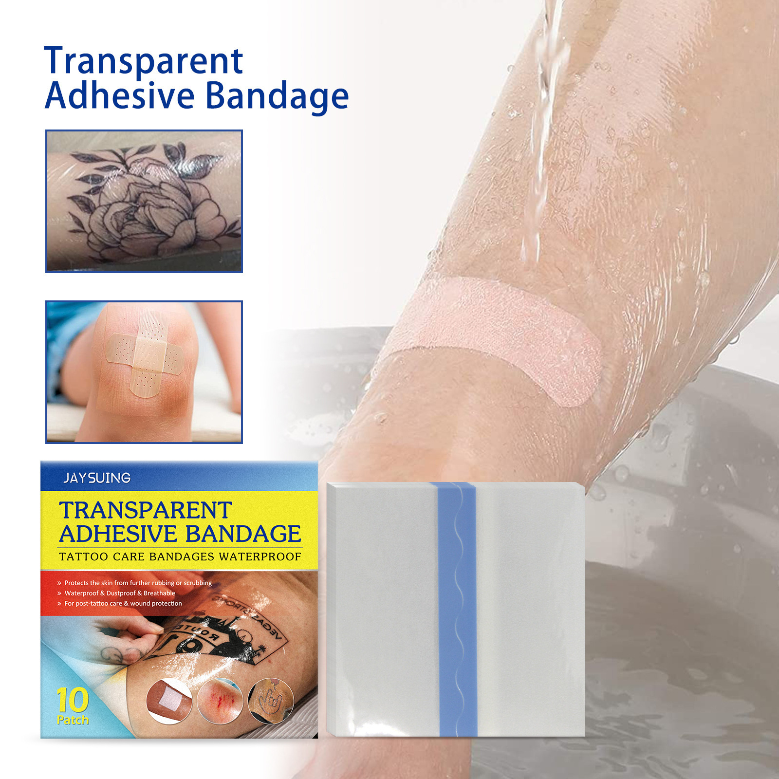 Title 2, Creative Tattoo Care Transparent Waterproof Sti...