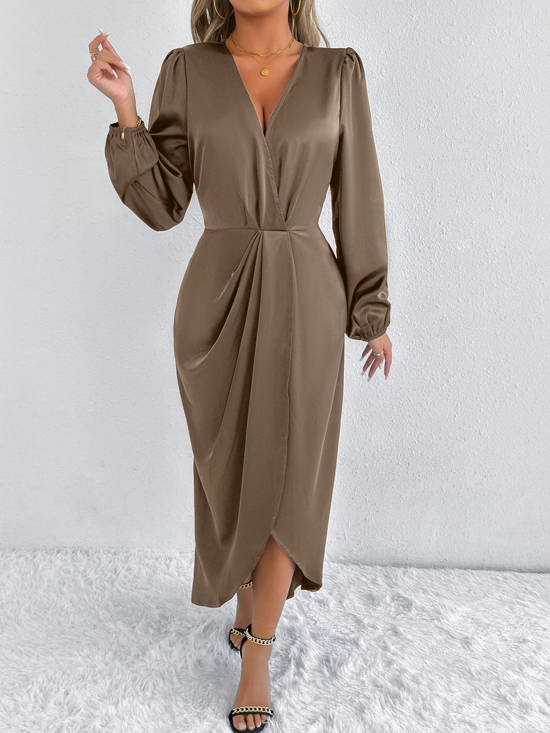 Satin European And American Style Dress High-grade