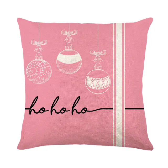 Christmas Pillow Cover Linen Letter Printing Jym378 1 - Shop at LoveMi