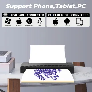 A4 Bluetooth Portable Mini Thermal Tattoo Printer