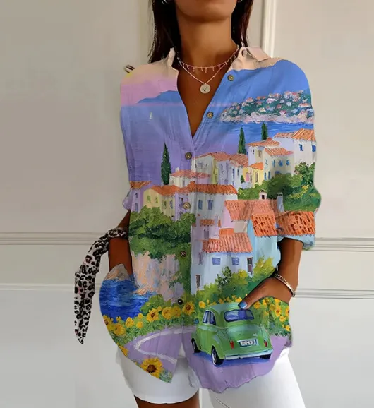 Women's Floral Casual Shirt 1D838Color - Shop at LoveMi