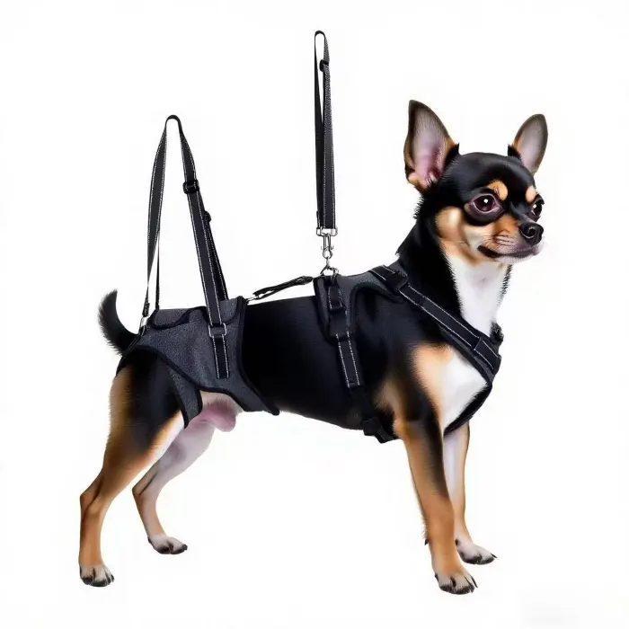 Harnais anti-traction réglable pour chien + laisse