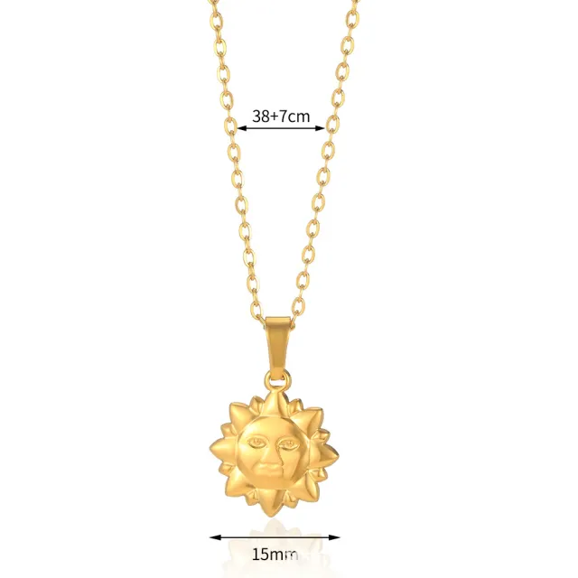 European And American Retro Personalized Sun Necklace N05508 - Shop at LoveMi