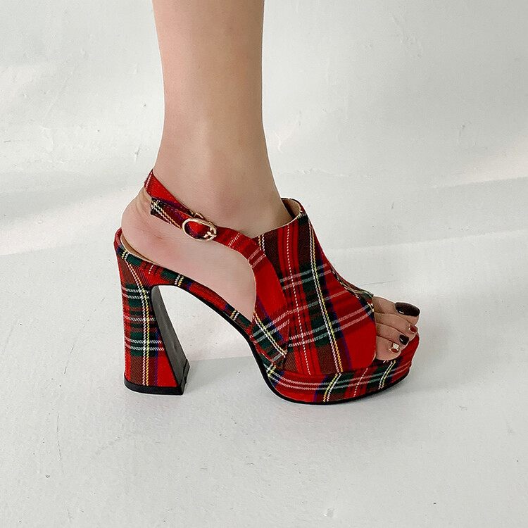 Fish-mouth Thick-soled High-heeled Sandals For Women