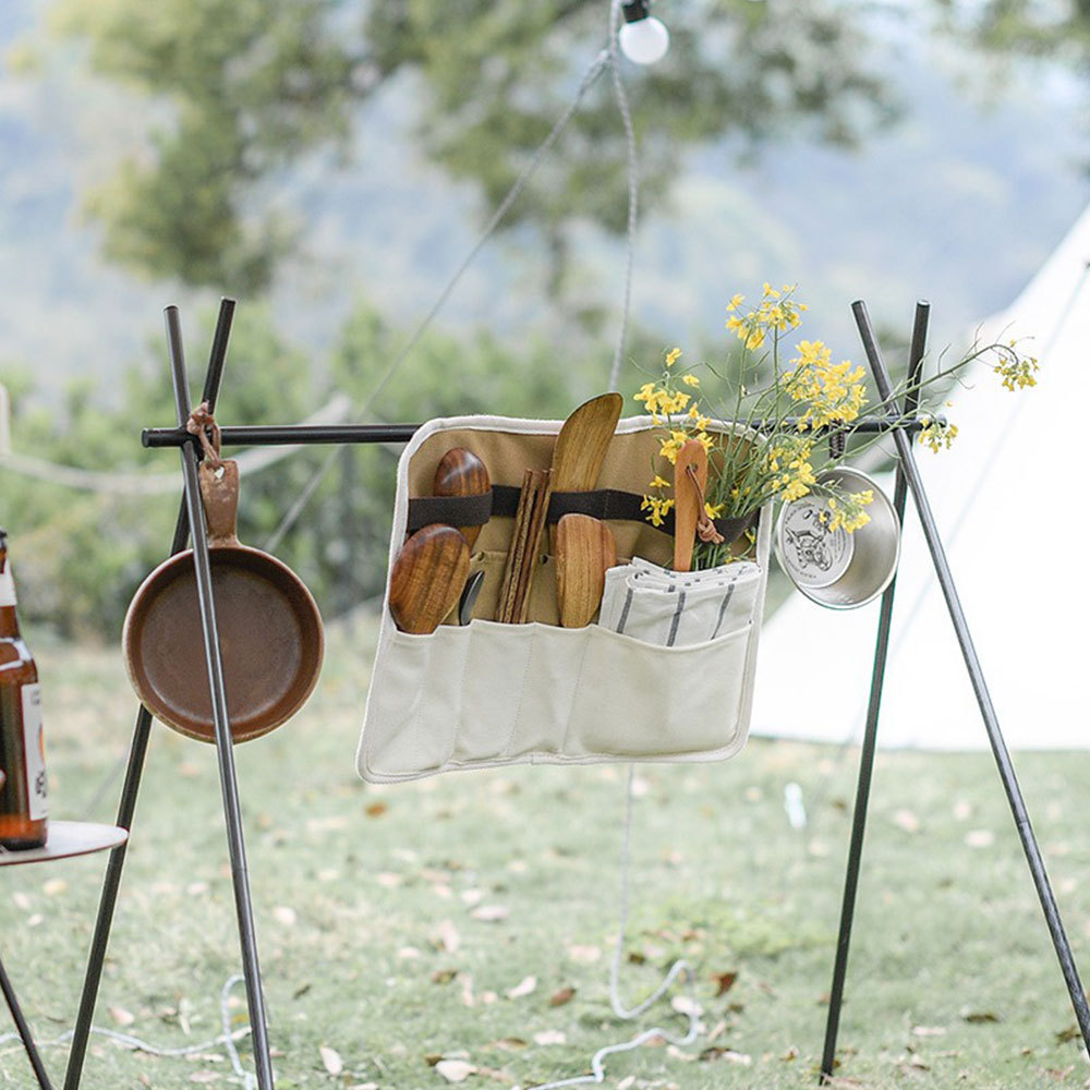 Spoon Chopsticks Folding Buggy Bag Outdoor Picnic