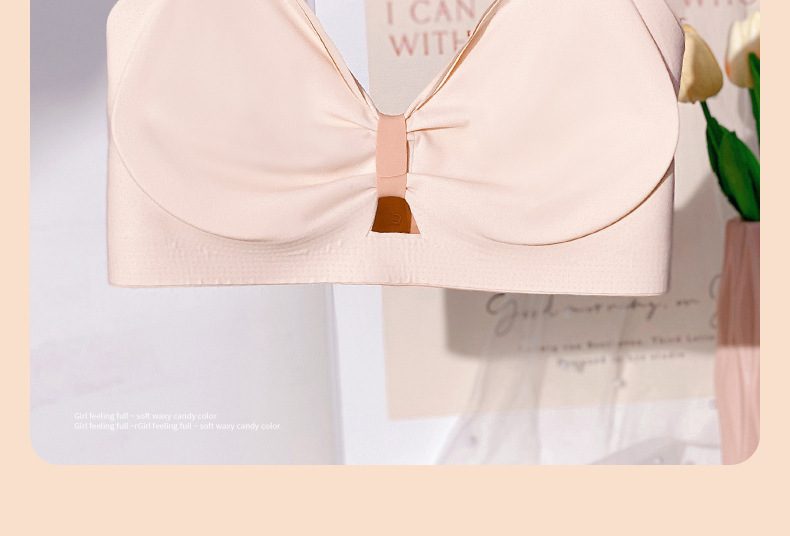 Title 4, Summer Thin Sweet Bow Small Chest Push Up Bra S...