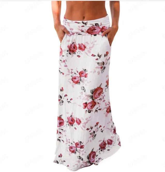 Fashionable Elegant I Temperament Commute Floral High Waist Slimming Sheath Print Long Dress Floral - Shop at LoveMi