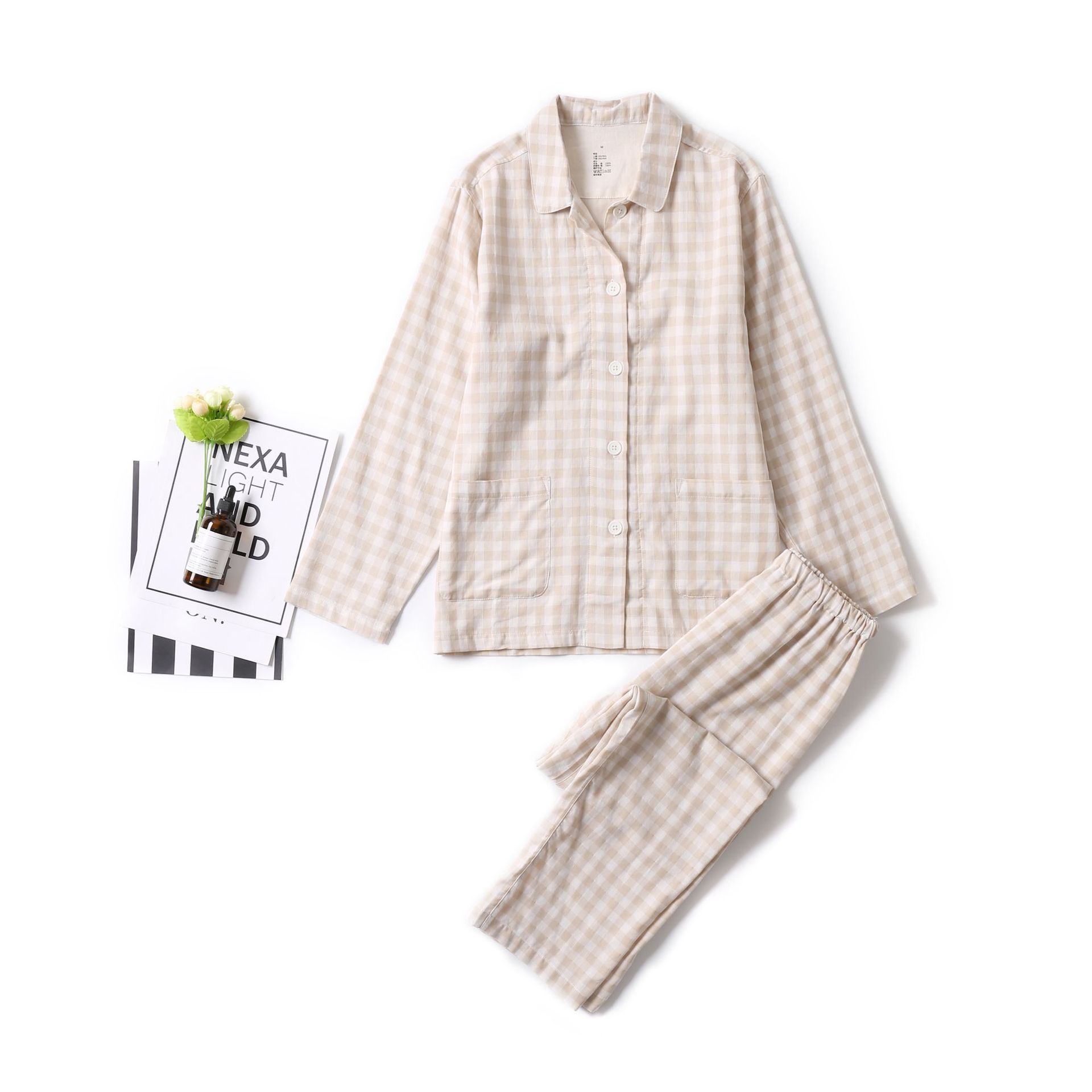 Beige Plaid Women