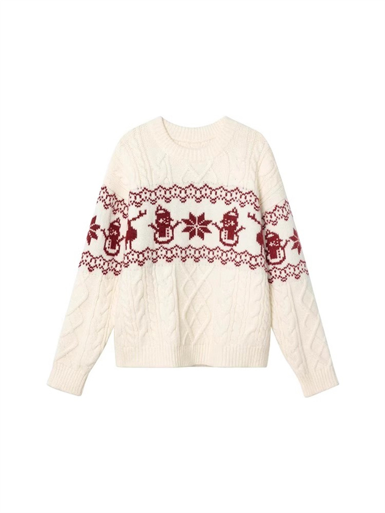 Korean Retro Christmas Atmosphere Silk Sweater