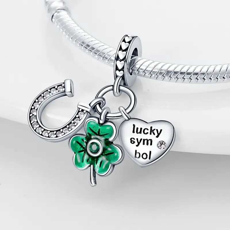 DIY Jewelry Bracelet Accessories Lucky Horseshoe Four-Leaf