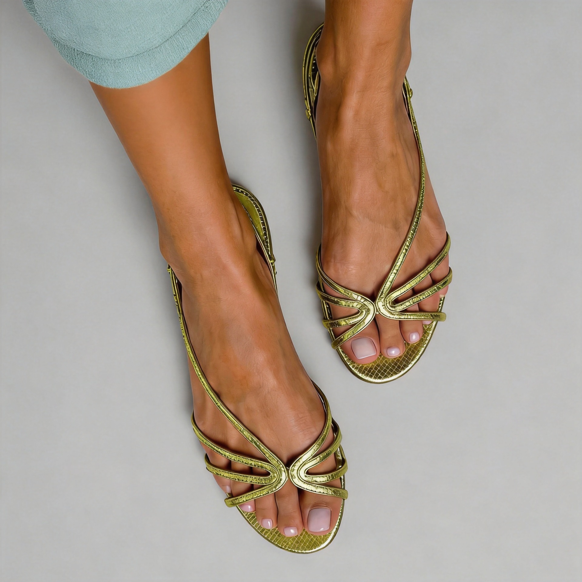 French-style Vintage Woven Hollow-out Open-toe Roman Womens Shoes