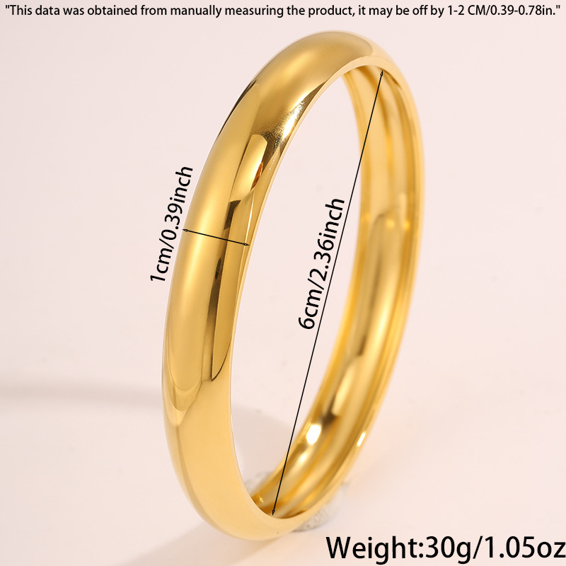 Moms Non-fading Titanium Steel Bracelet Round Bangle