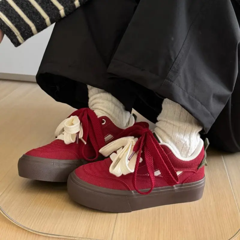 Thick-soled Skateboard Shoes Canvas Student Casual Versatile