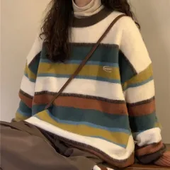 College Style Sweater For Women Wearing On The Outside - View 1