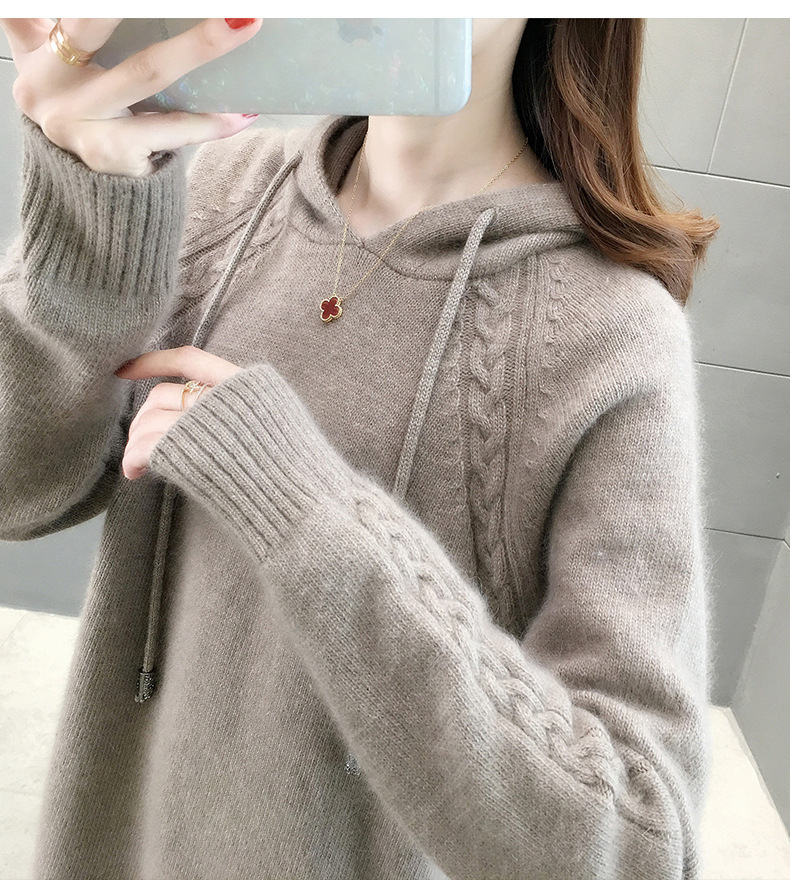 Damen-Hoodie-Sweater mit 3D-Details – Bild 8