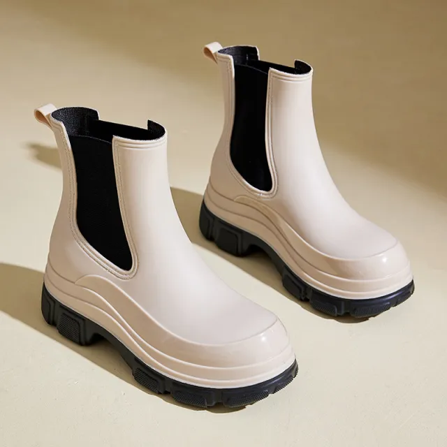 Womens Waterproof And Non slip Rubber Rain Boots Khaki - Shop at LoveMi