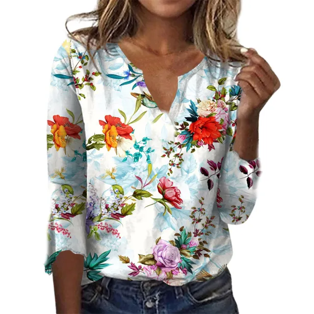 Women's Fashion Loose Summer Printed Top G107Z305 5Xl - Shop at LoveMi