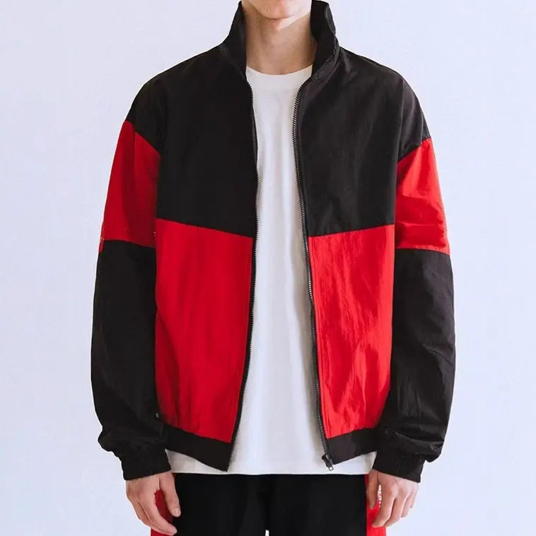 Color-blocked Sporty Windproof Jacket