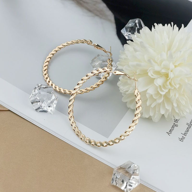 Twist Metal Twisted Earrings Minority Fashion Creative Ear