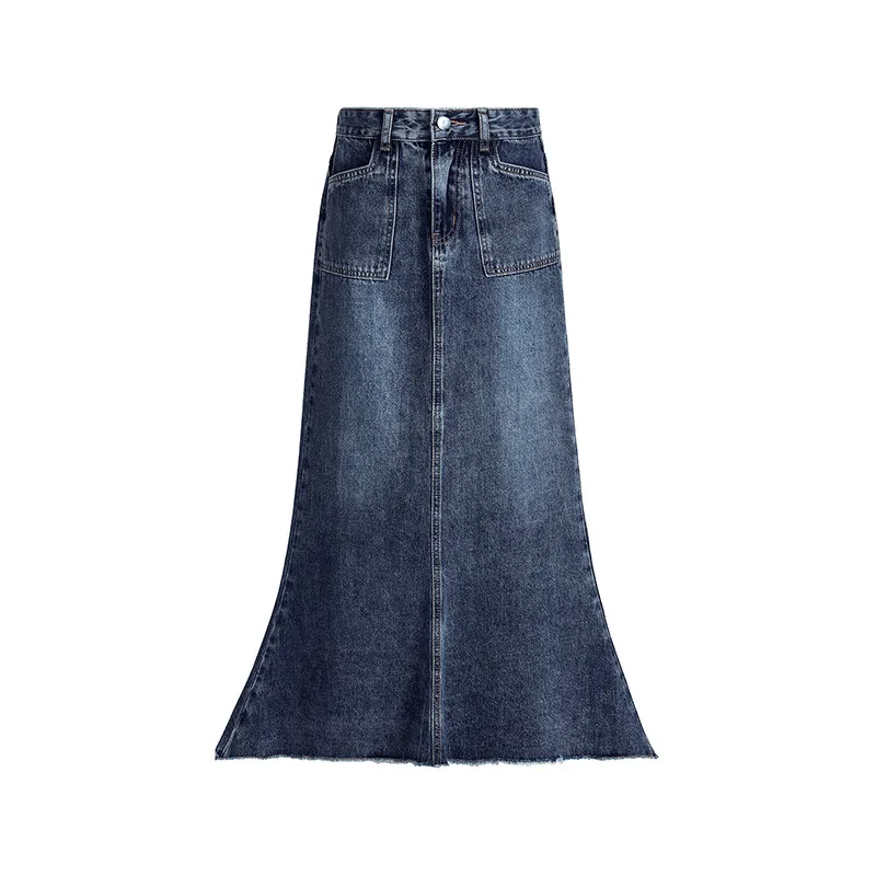 Fashion Personality Retro Denim Skirt For Women - Denim Blue