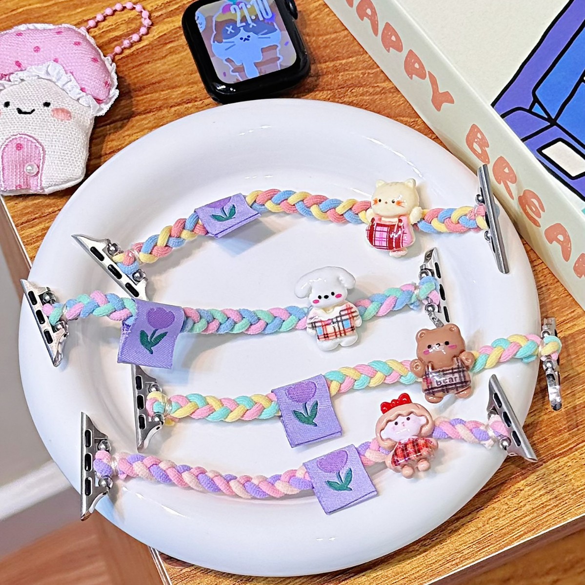 Creative Knitted Cartoon Hair Tie Watch Strap 8