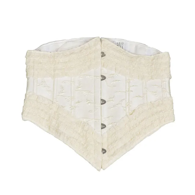 30cm Long 5 button Fishbone Lolita Lace Waist Seal Apricot - Shop at LoveMi