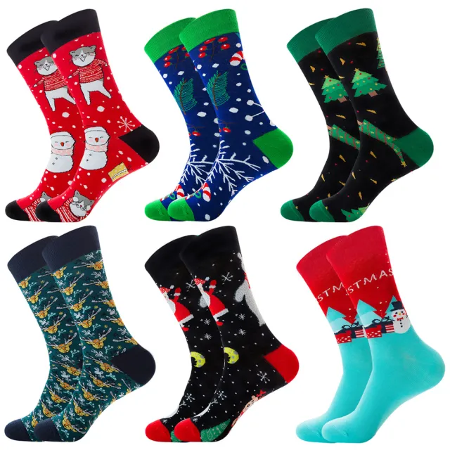 Animal Fruit Geometric Printing Six color Combination Men's Socks Christmas Six Color Series - Shop at LoveMi