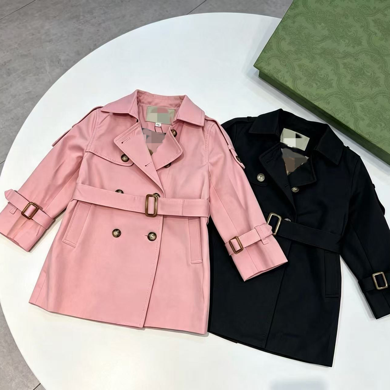 Girls Classic Springautumn British-style Trench Coat