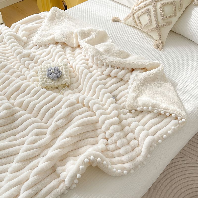 Beige Ball Blanket