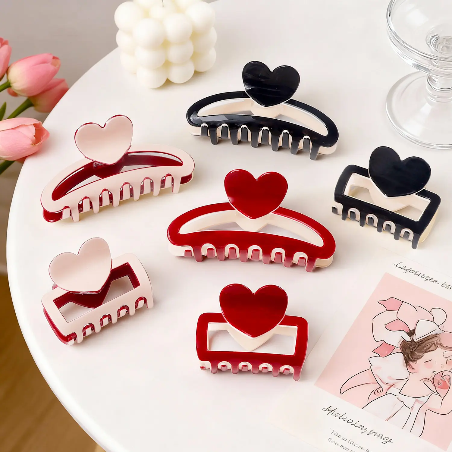 Valentine's Day Heart Shaped Color Block Fresh