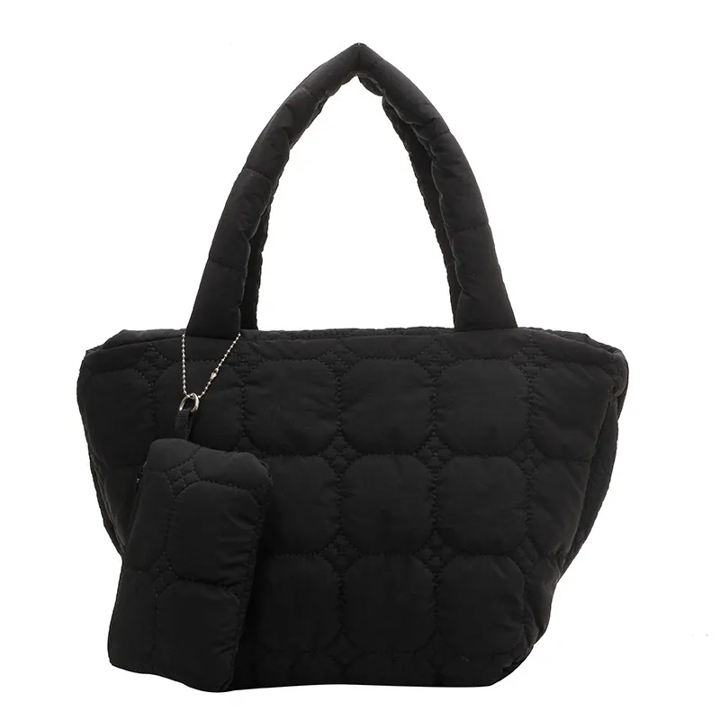 Fashion Shoulder Messenger Bag Space Cotton - Black